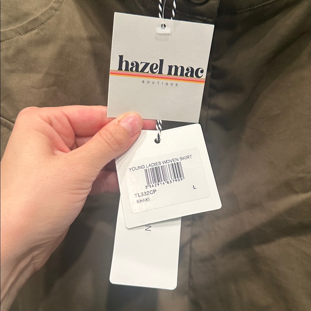 NWT Khaki olive Green Woven Skirt - Picture 5 of 6